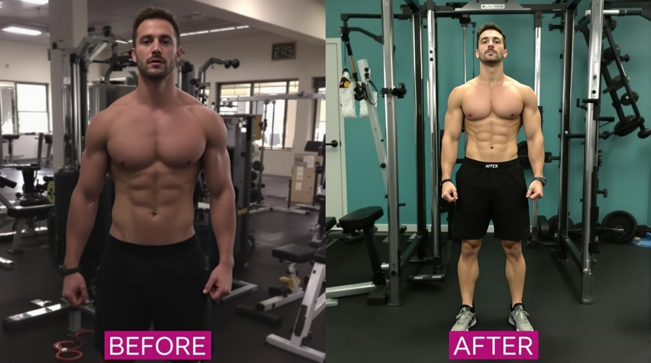 30天健身挑战结果!真实腹肌变化记录